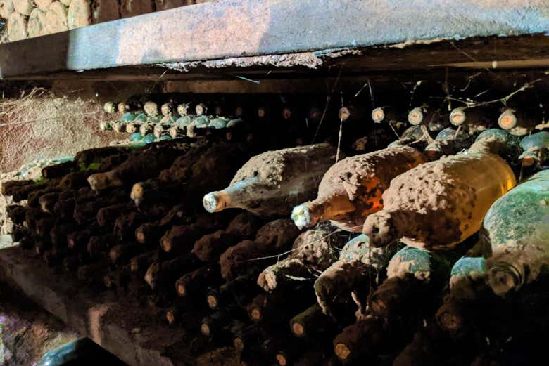 Antichissime bottiglie di vino